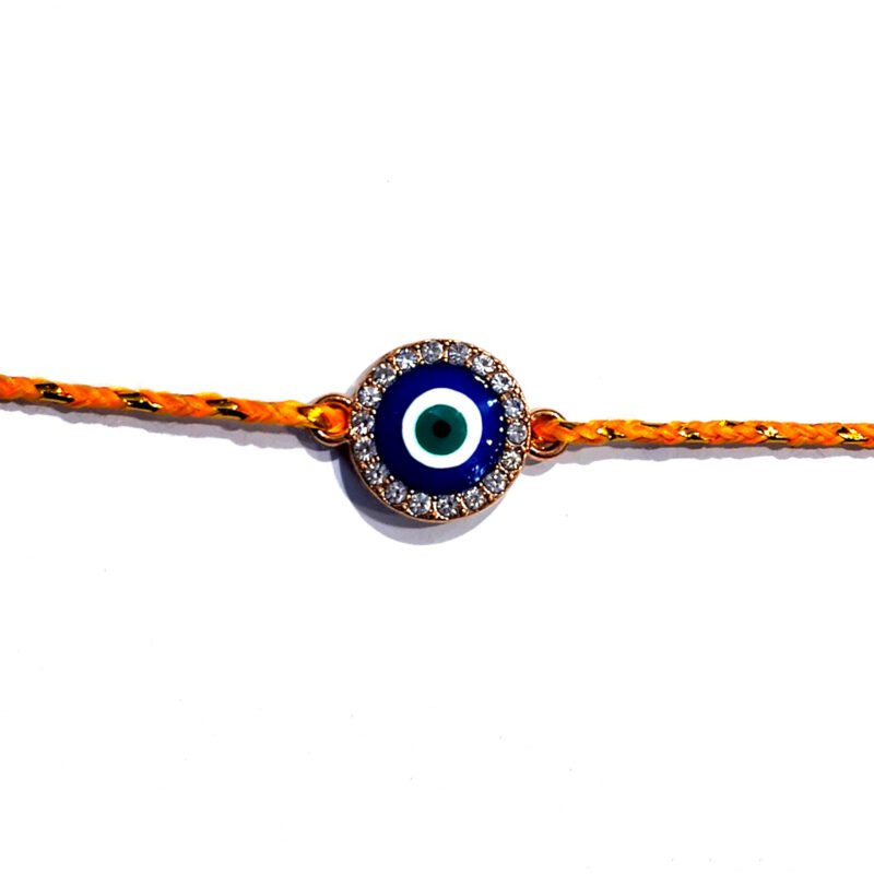 Evil Eye Round Diamond Rakhi