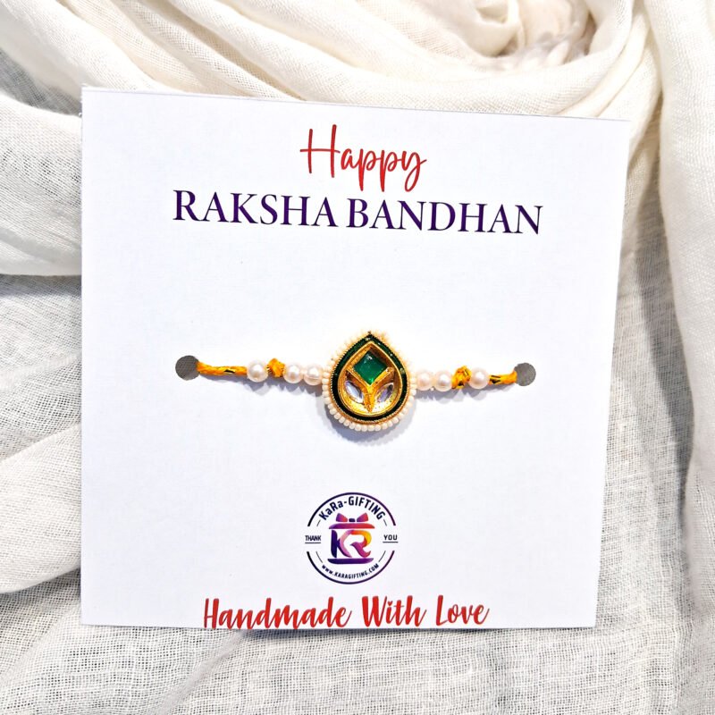 Kundan Drop Rakhi