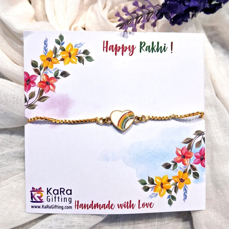 Little Heart Rainbow Rakhi