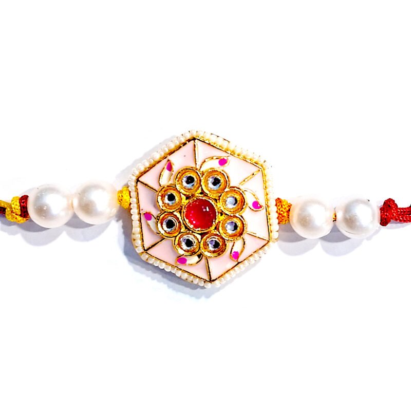 Pink-kundan-Rakhi