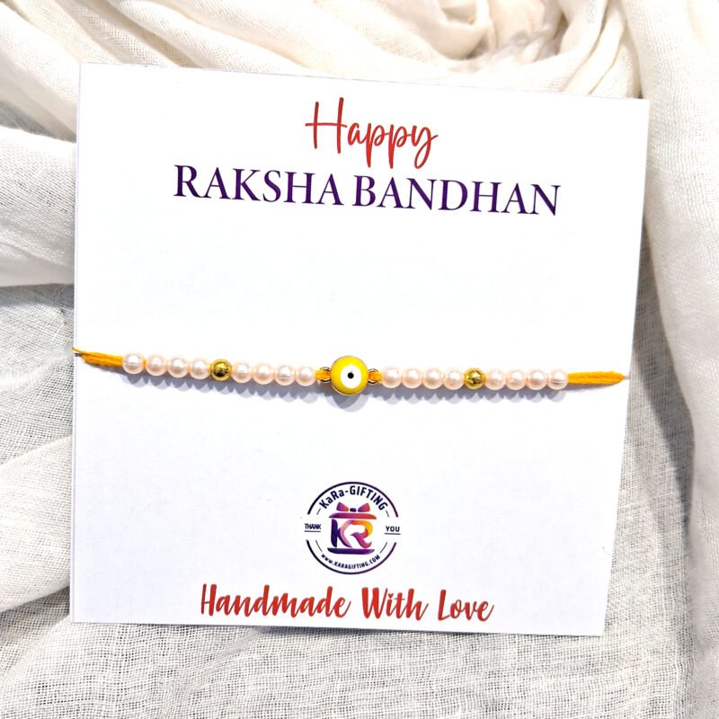 Yellow Evil Eye Rakhi