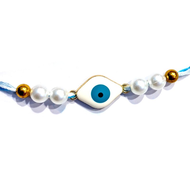 White Evil Eye Rakhi