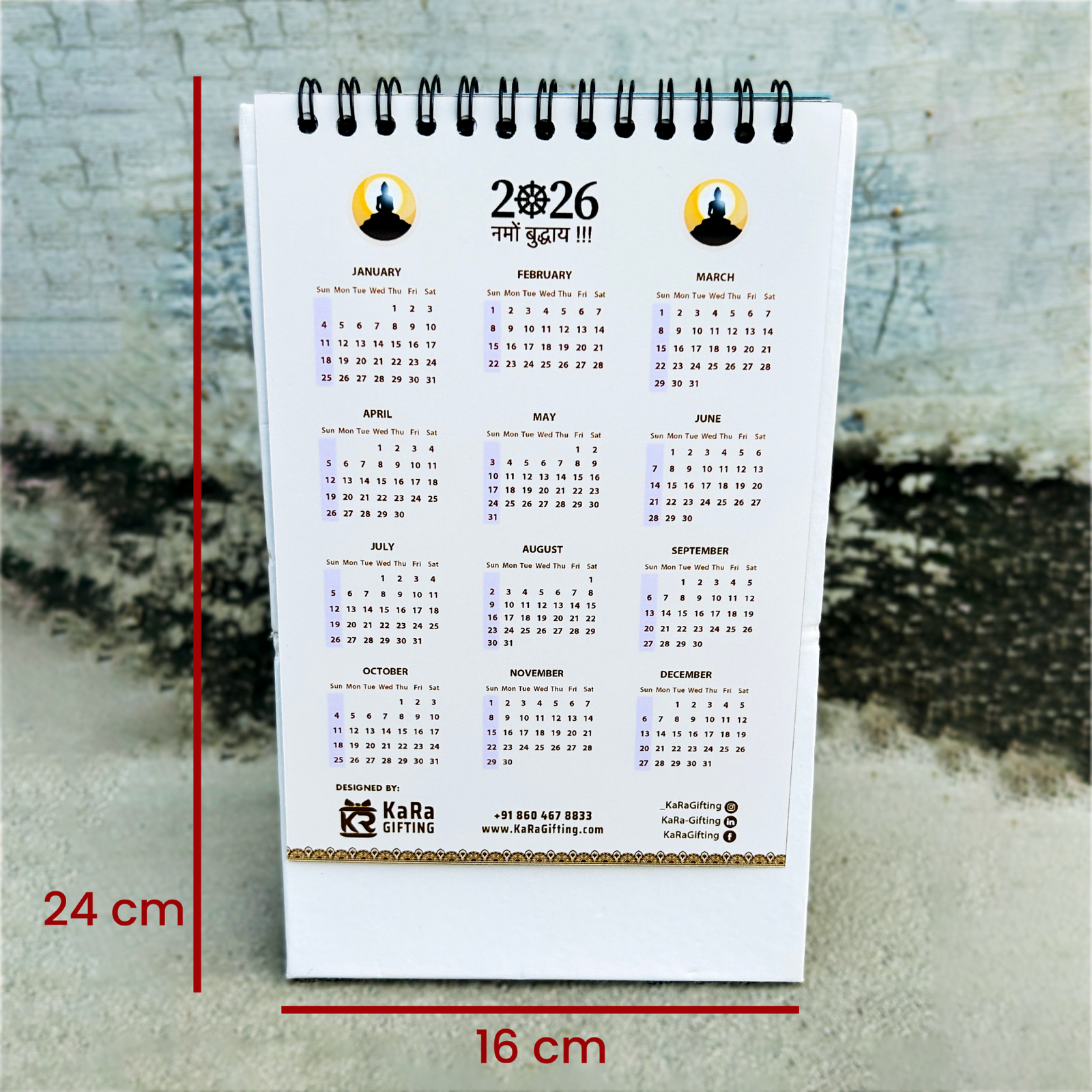 2026 Buddha Desk Calendar