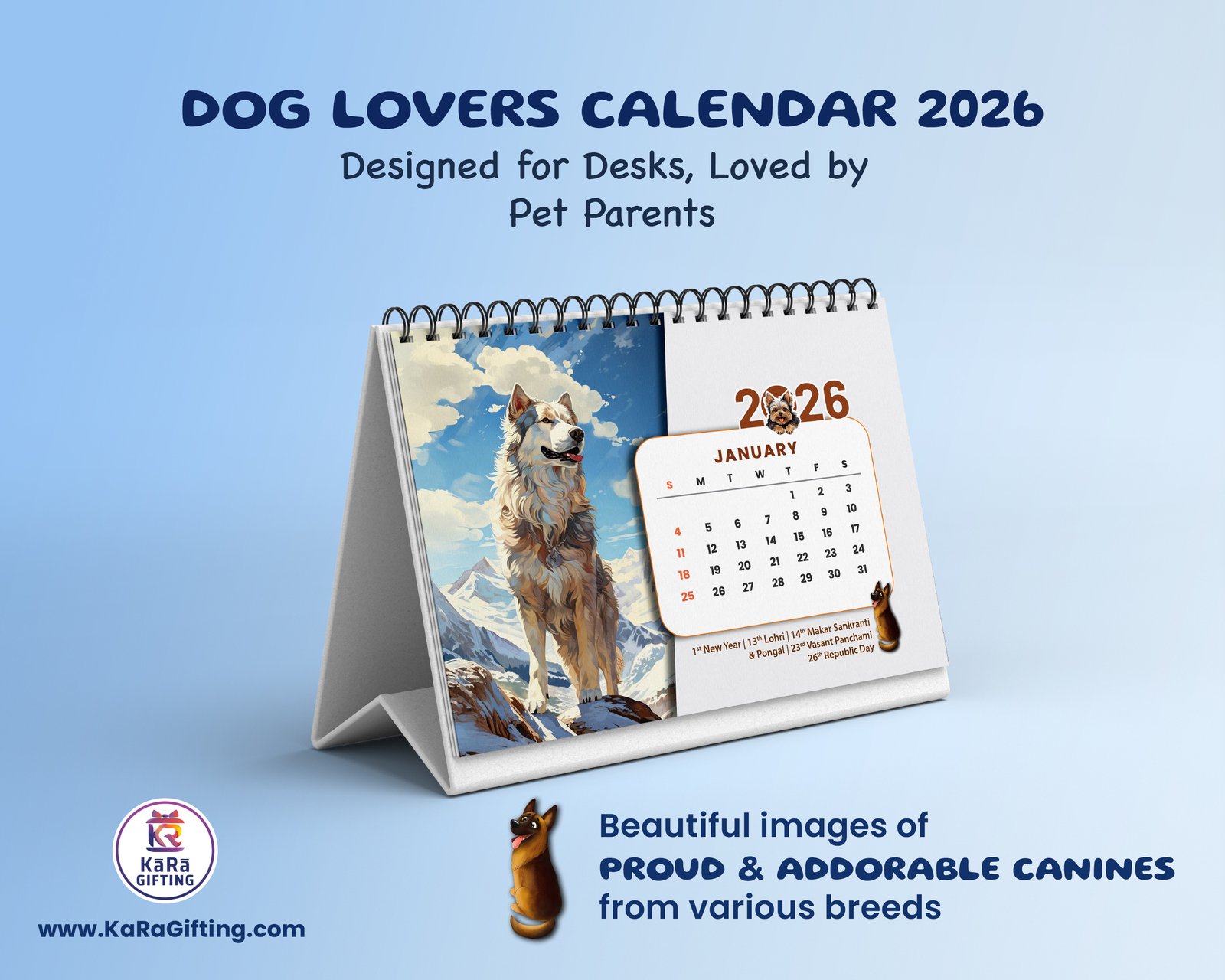 KaRa Dog Calendar 2026-2