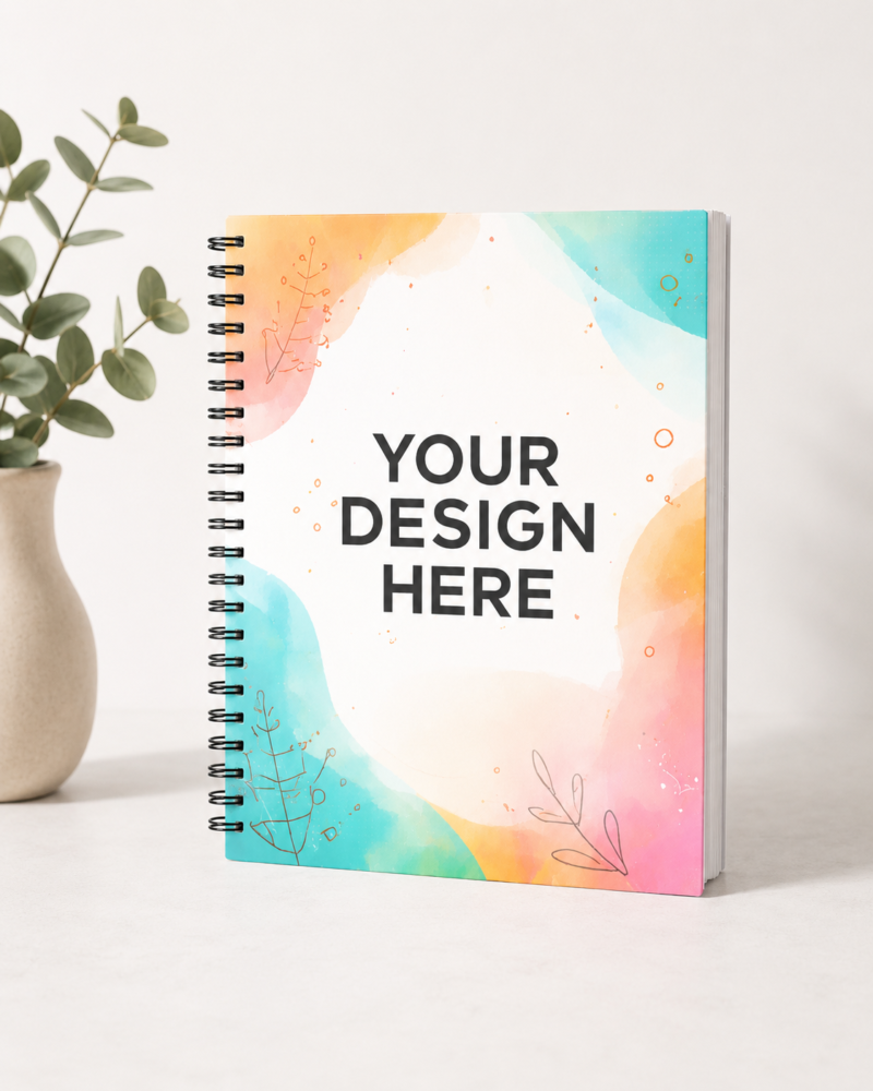 Custom Spiral Notebook with Your Logo | Corporate Gifts, Events, Schools, Promotions & Branding | Pack of 10 – A5