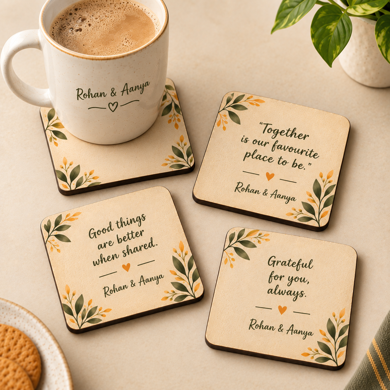 Best Personalised Tea Coaster KaRa Gifting 2