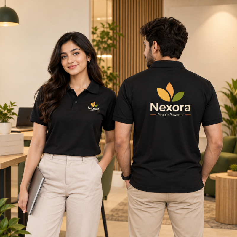 Corporate Customised TShirt Polo Black