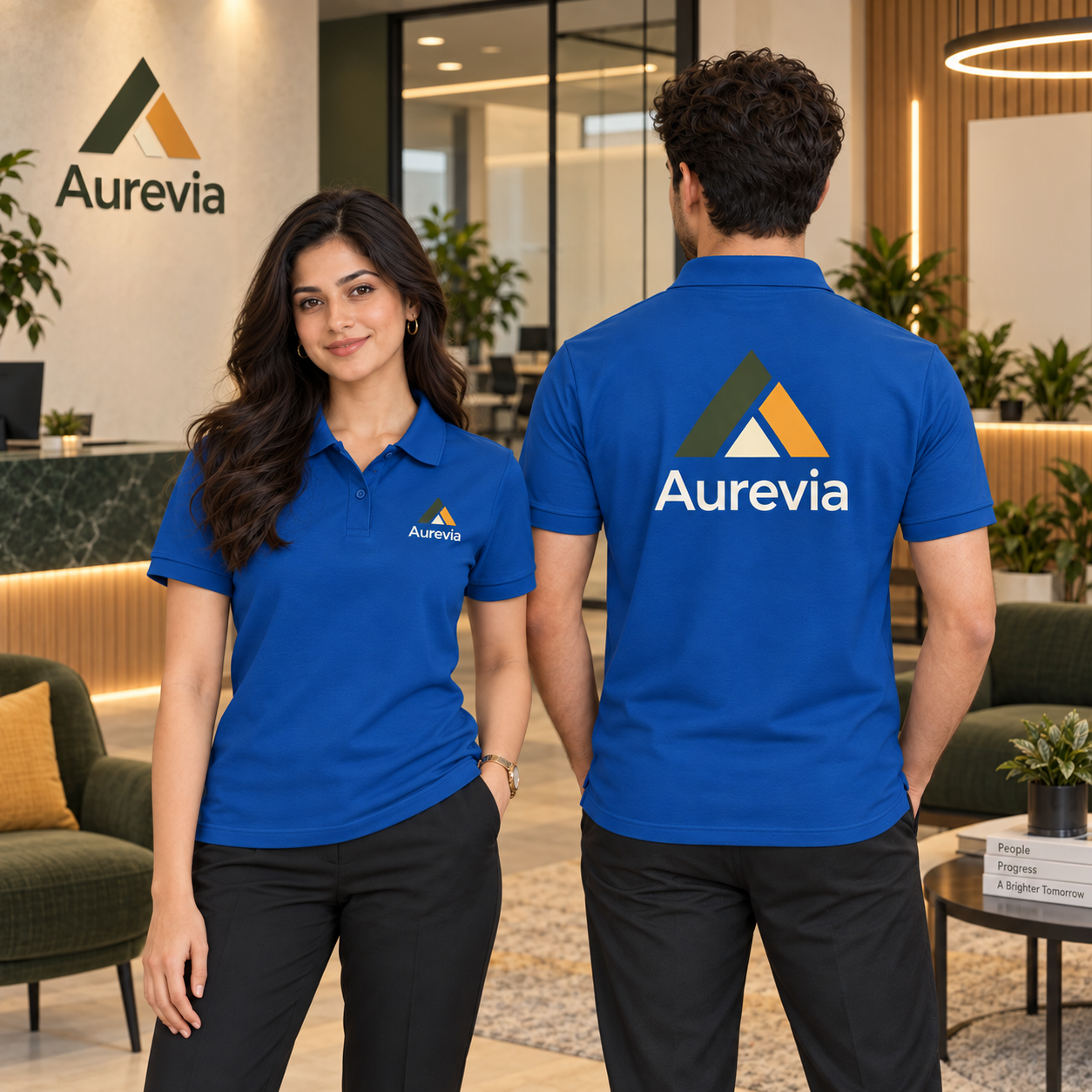 Corporate Customised TShirt Polo Blue