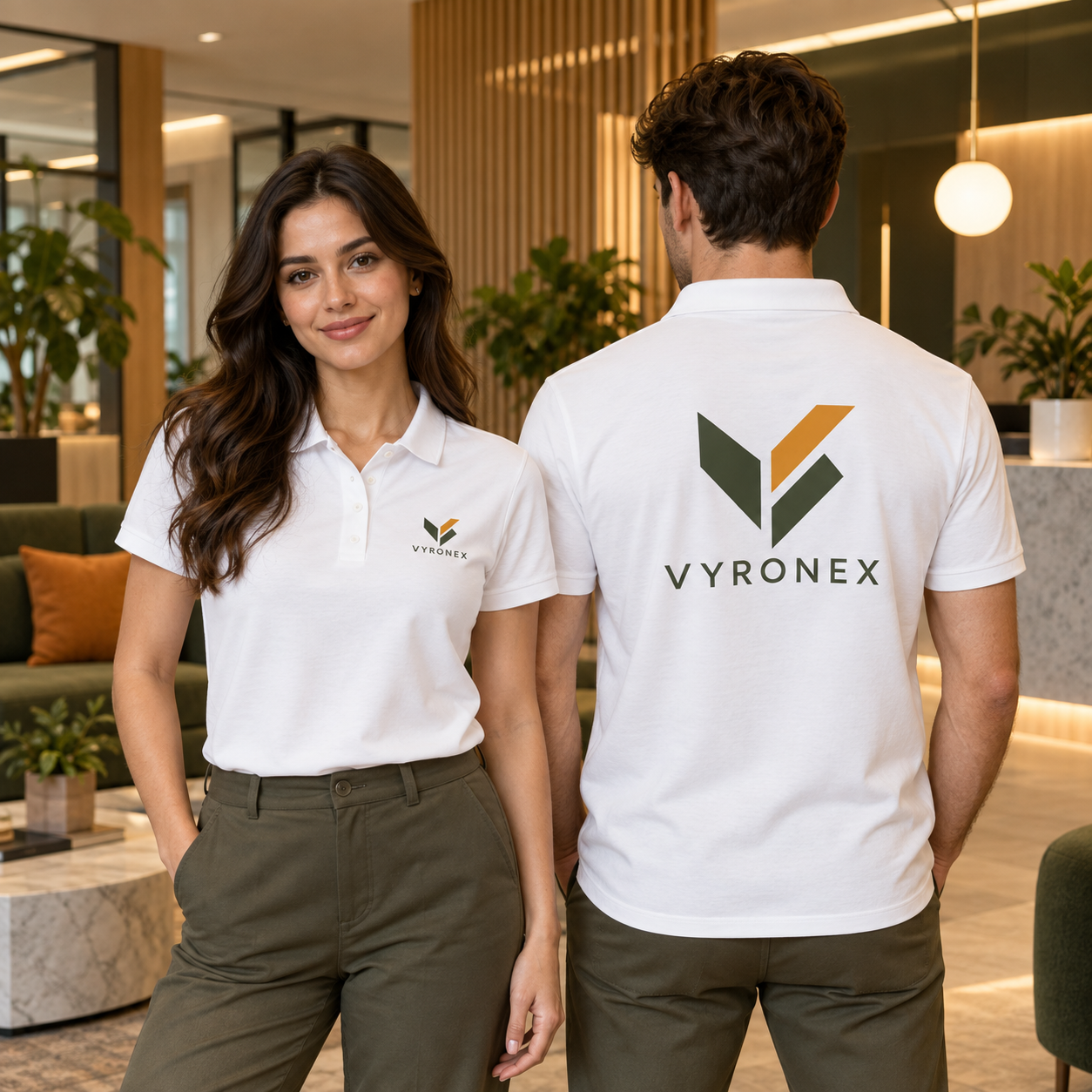 Corporate Customised TShirt Polo White