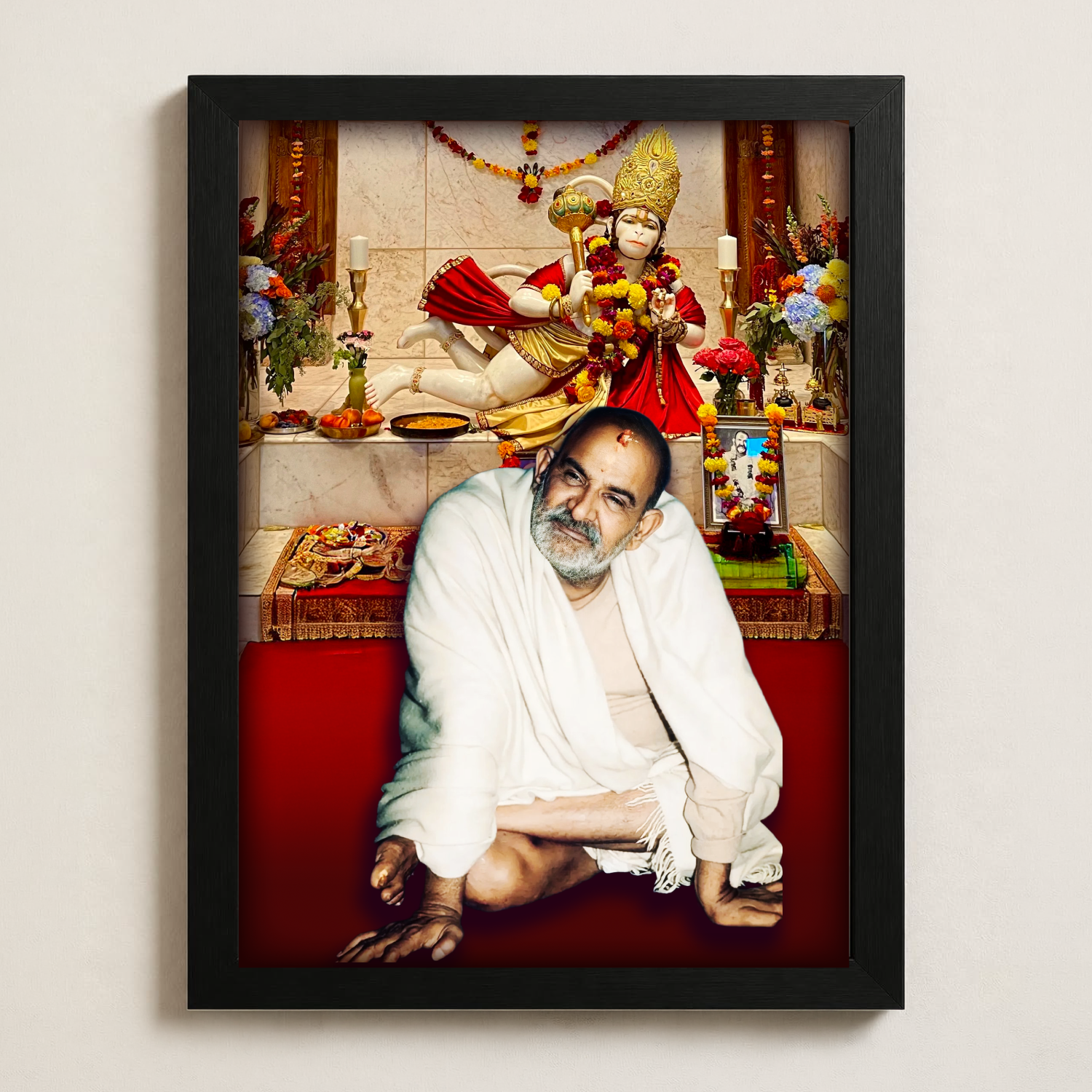 neem karoli baba original photo frame